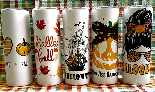 Fall Tumbler's W/Straw