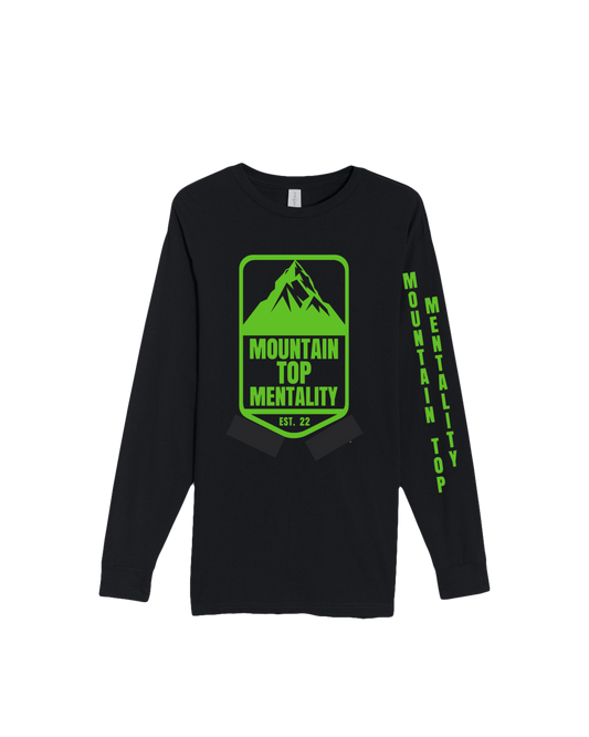 Black Long Sleeve | Green Logos