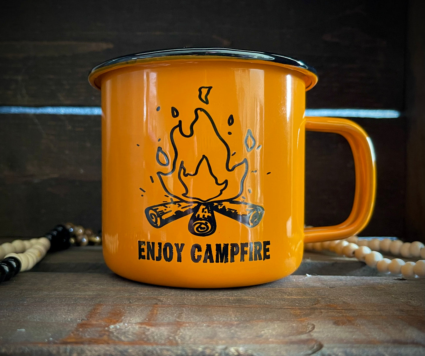 Yellow Enamel Mug