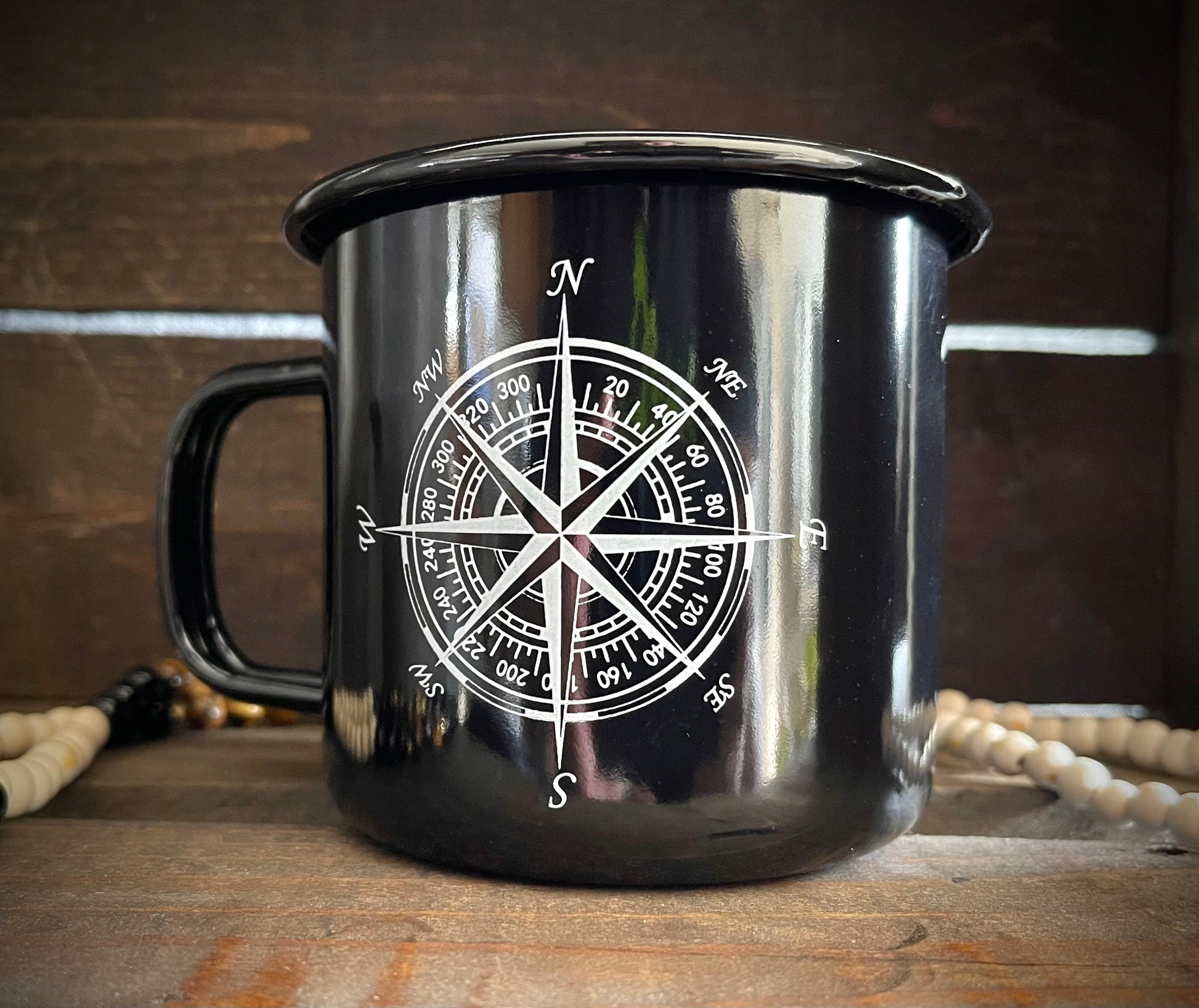 Black Enamel Mug