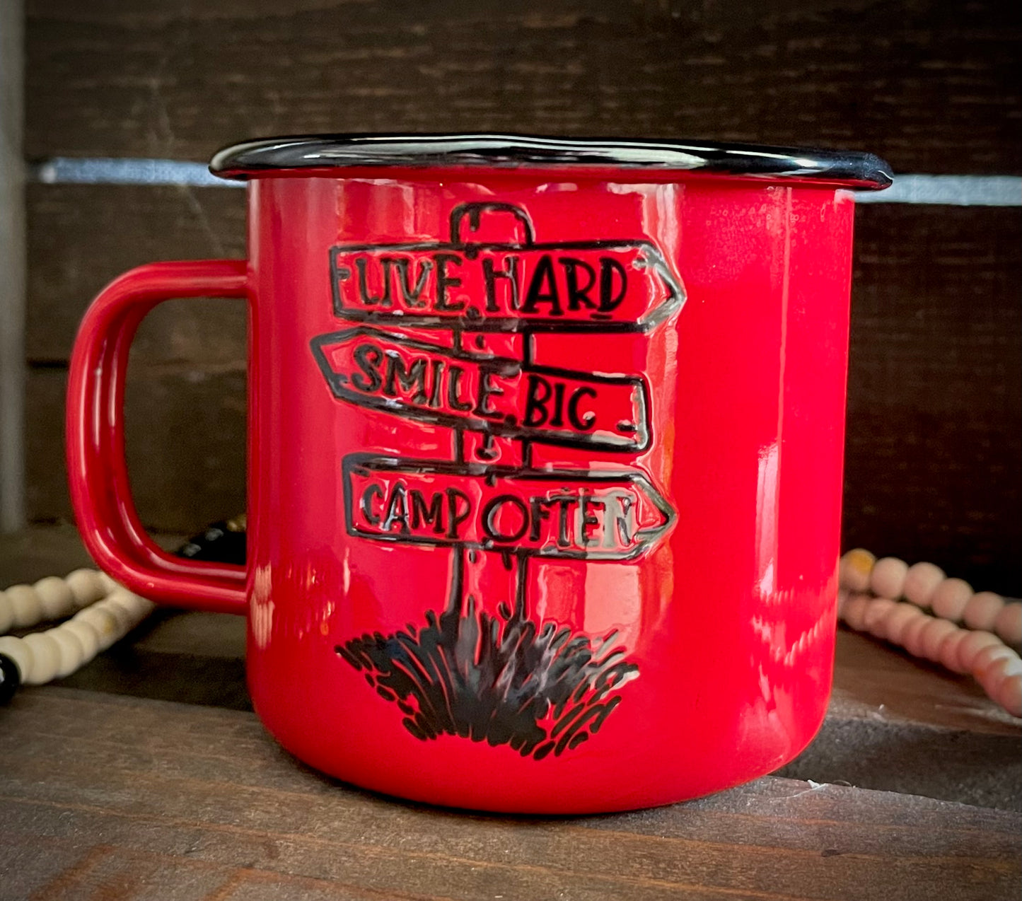 Red Enamel Mug