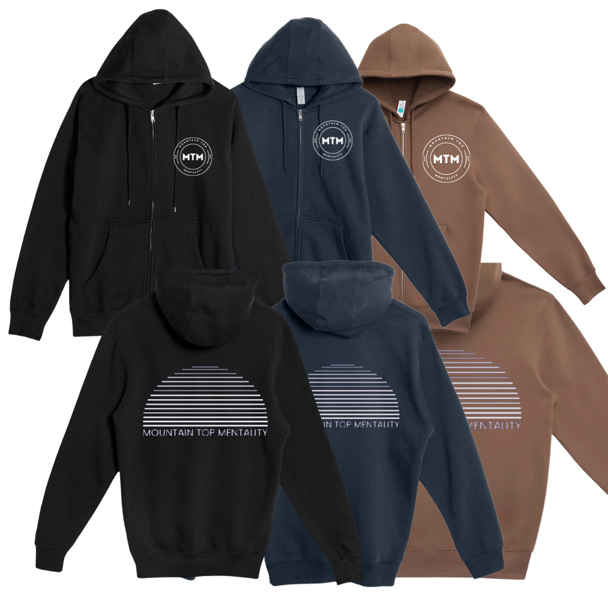 Mountain Top Zip Up Hoodies