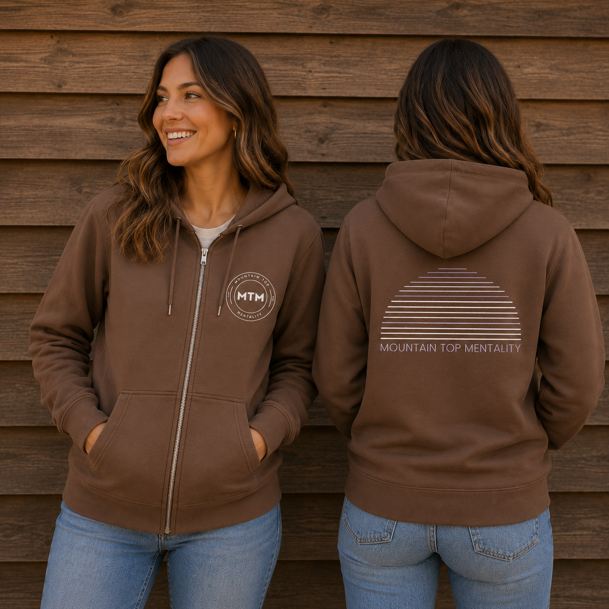 Mountain Top Zip Up Hoodies