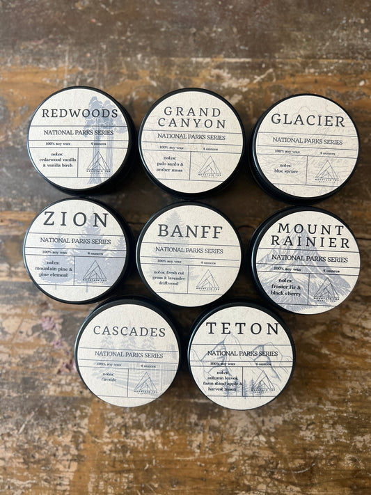 A National Park Candle Collection